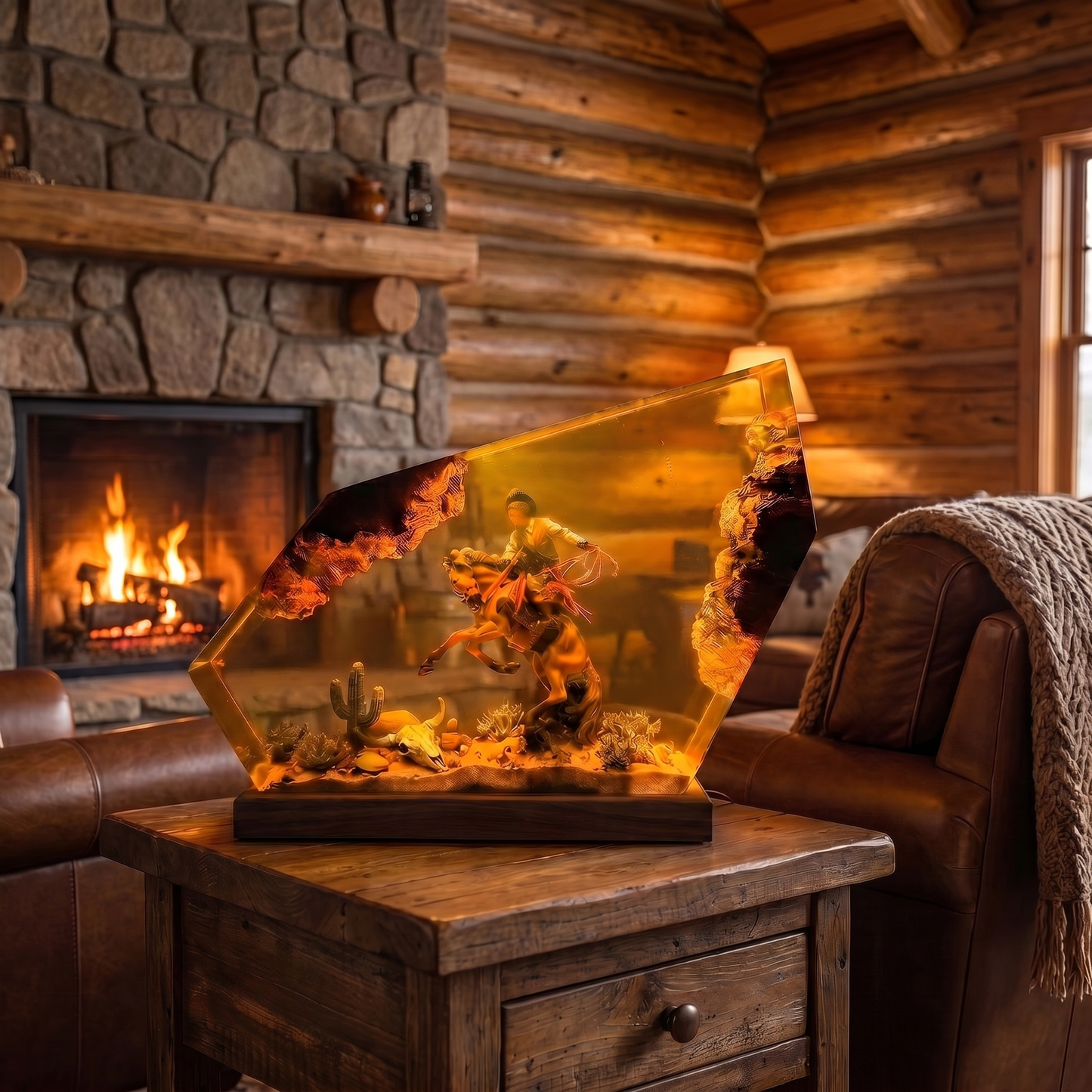 Handmade Western Resin Lamps